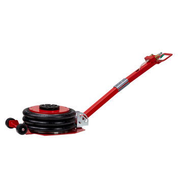 Air Jack 5 Ton (11,000 lbs) Capacity - Heavy Duty Triple Bag Pneumatic Air Bag Car Jack for Rapid Lift (Lifting Height Range: 5.9 – 15.8 inches) with Adjustable Handle, Red