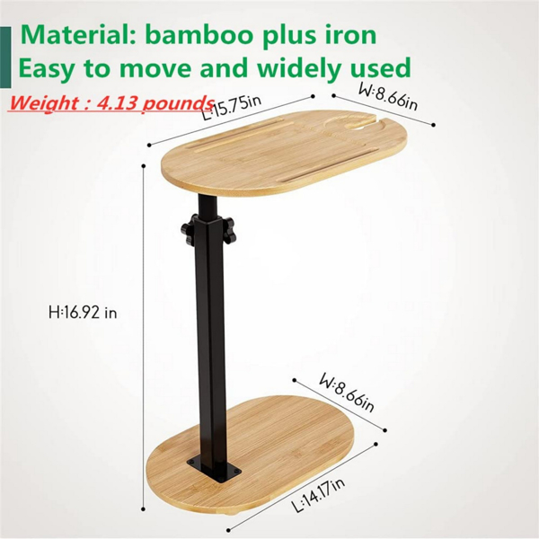 Adjustable height bamboo bathtub tray table, freestanding bathtub caddy tray for wall mounted bathtubs, bathtub side table for luxurious bathtubs, family hydrotherapy, and home heating