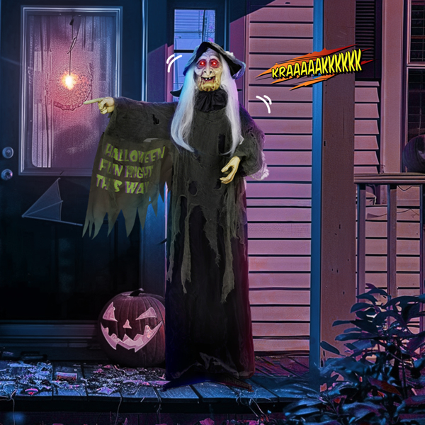 6ft Witch Halloween Standing Decoration