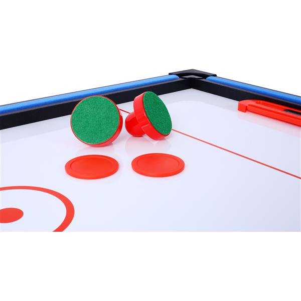 5-in-1 Multi-Game Table - Billiards, Push Hockey, Foosball, Ping Pong, and Basketball black/blue