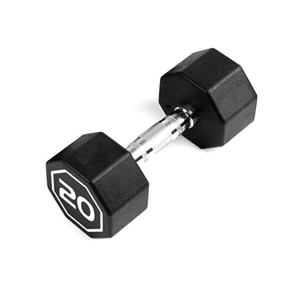 20LBS  APOLLO IR3920 Premium Octagonal Dumbbell, Large Numbers, Hard Chrome Plated Handle Dumbbells to Assist with Push-Ups