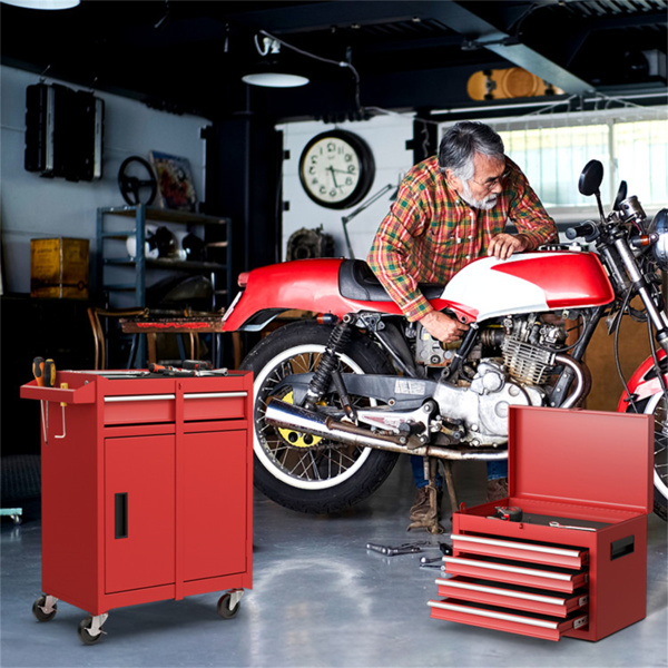 Rolling Tool Chest with 5 Sliding Lockable Drawers