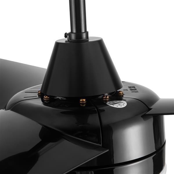 Matte Black Ceiling Fan with Integrated LED Light