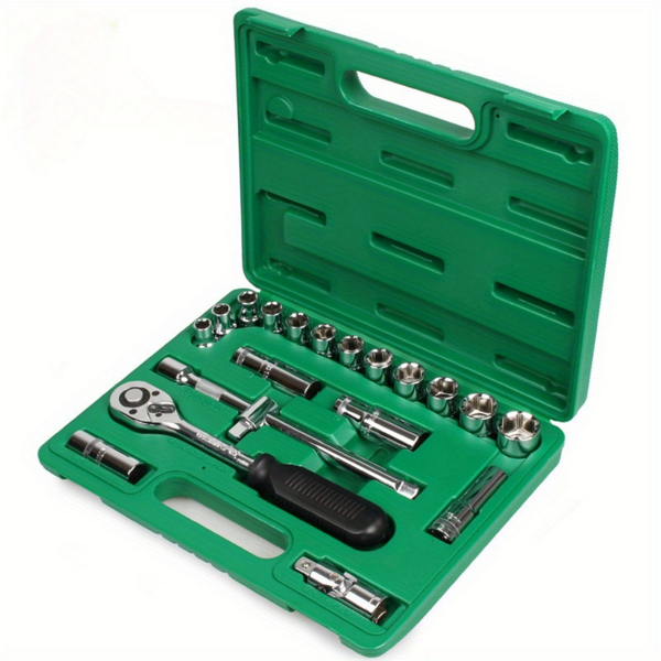 Socket set extended ratchet quick wrench combination auto repair 29-piece set 10-24mm