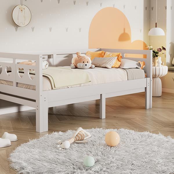 Twin Extending Daybed with Trundle, Wooden Daybed, White