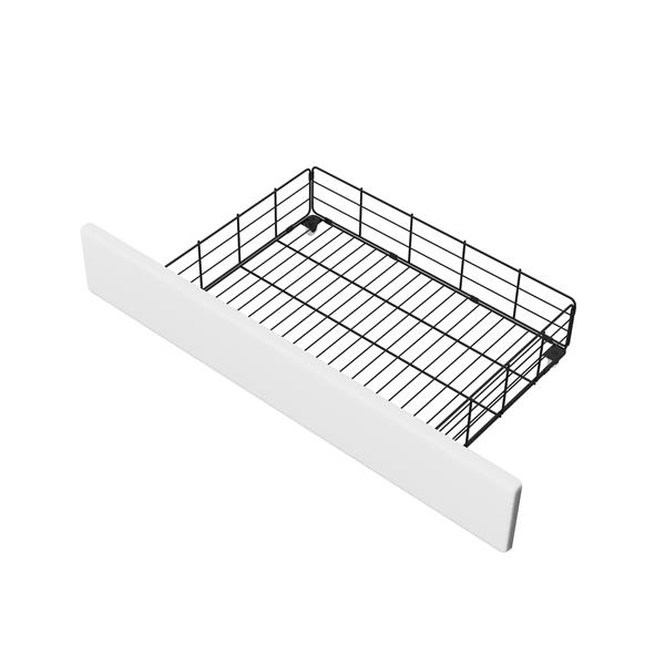 Full Size Metal Platform Bed with 2 Drawers, White