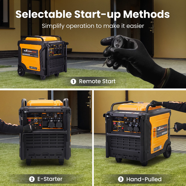 变频发电机Inverter Petrol Generator Portable 7500W E-start with ATS Interface and wheels【Amazon/Walmart/TEMU禁售】 -4