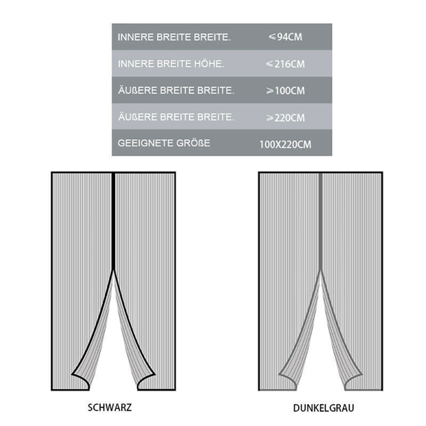 Magnet Insektenschutz Tür Fliegengitter Magnetvorhang Mückenschutz für Türen