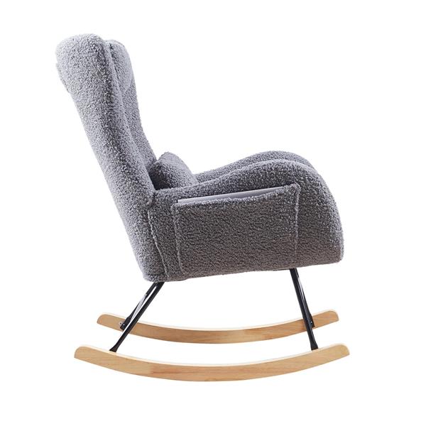 Rocking Chair Nursery, Modern Rocking Chair with High Backrest