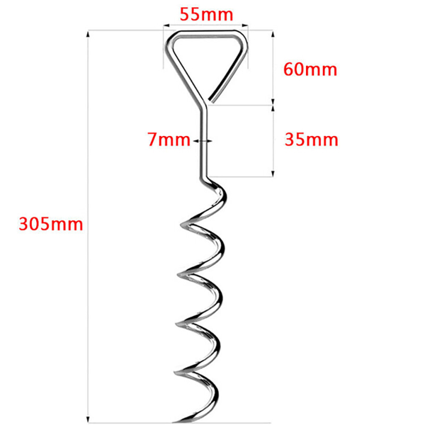 4X Heavy Duty Trampoline Anchor Ground Pegs Tie Down Kit Corkscrew Spiral UK