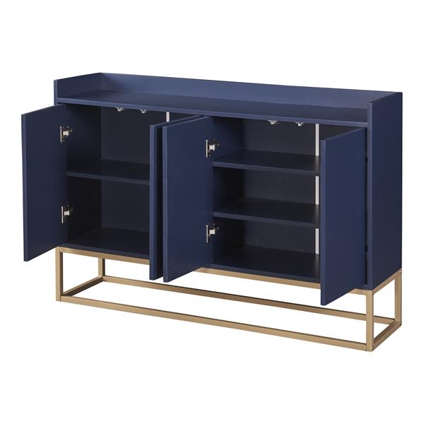 Modern Sideboard Elegant Buffet Cabinet with Large Storage Space for Dining Room, Entryway (Navy)