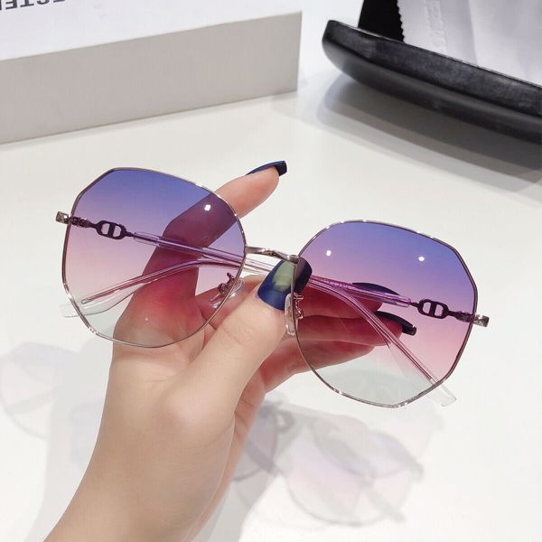 OVERSIZED LARGE LADIES WOMEN SUNGLASSES DESIGNER BIG FRAME RETRO VINTAGE GB