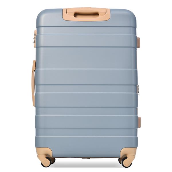 Luggage Sets New Model Expandable ABS Hardshell 3pcs Clearance Luggage Hardside Lightweight Durable Suitcase sets Spinner Wheels Suitcase with TSA Lock 20''24''28''( Light Blue)