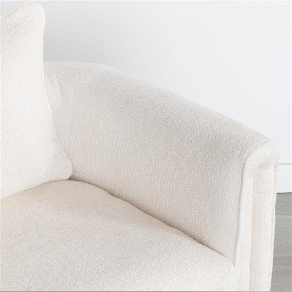 Modern Style Accent Chair Armchair for Living Room, Bedroom, Guest Room,Office, Ivory