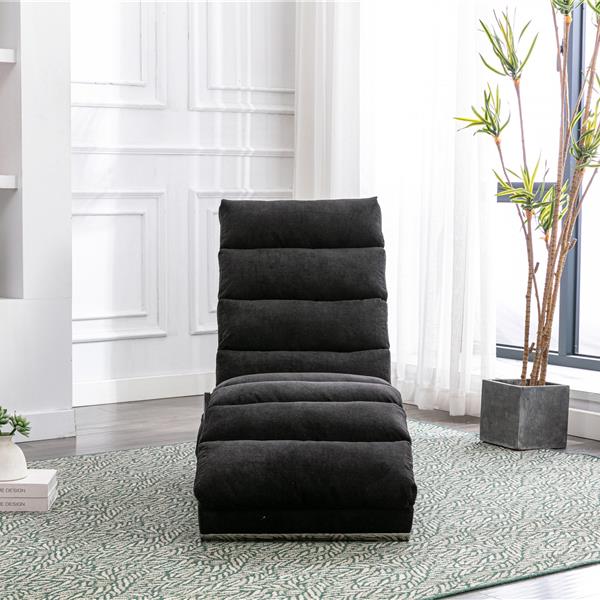 Linen Chaise Lounge Indoor Chair, Modern Long Lounger for Office or Living Room