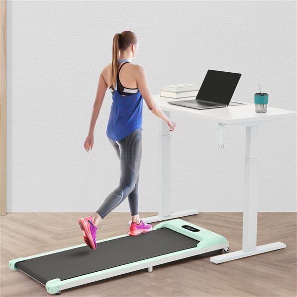 2 in 1 Under Desk Electric Treadmill 2.5HP, Remote Control, Display, Walking Jogging Running Machine Fitness Equipment for Home Gym Office