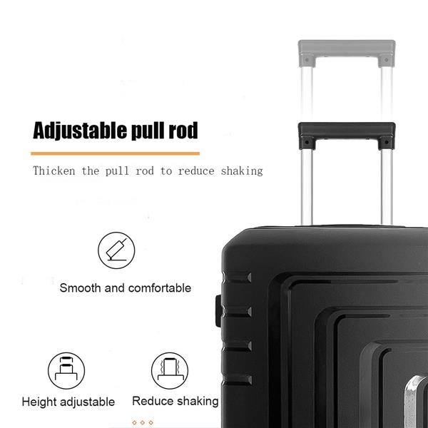 Hardshell Suitcase Spinner Wheels PP Luggage Sets Lightweight Durable Suitcase with TSA Lock,3-Piece Set (20/24/28)Dark Gray2305