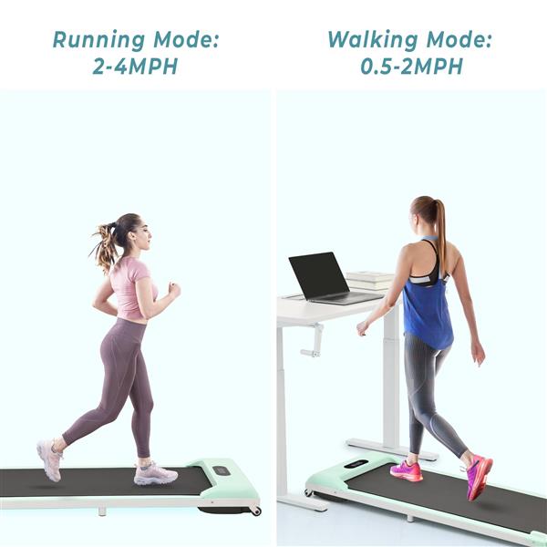 2 in 1 Under Desk Electric Treadmill 2.5HP, Remote Control, Display, Walking Jogging Running Machine Fitness Equipment for Home Gym Office