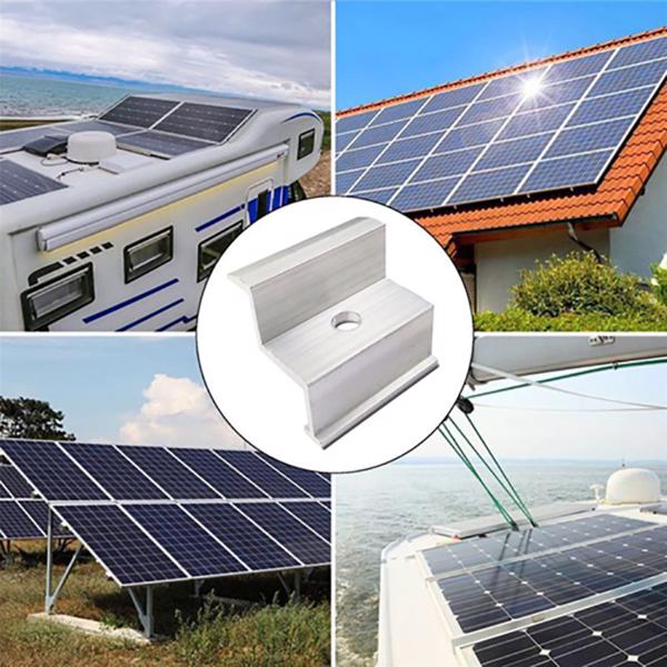 10x Modul - Endklemme 35 mm Solar PV Photovoltaik Aluprofil Befestigung Montage