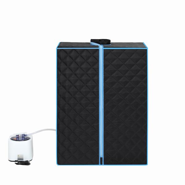 Portable Half body Black Steam Sauna Tent for Personal Relaxation, Detox and Therapy at home.PVC Pipe Connector Easy to Install.Fast heating with FCC Certification