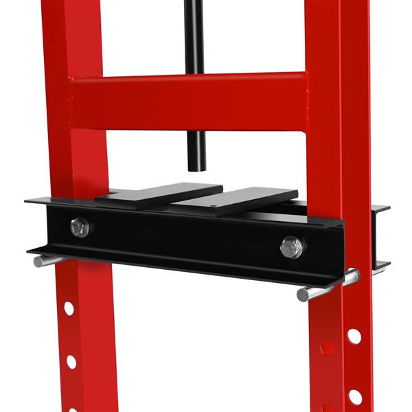 Hydraulic 6 Ton H-Frame Garage Floor Adjustable Shop Press with Plates, 6T, Red