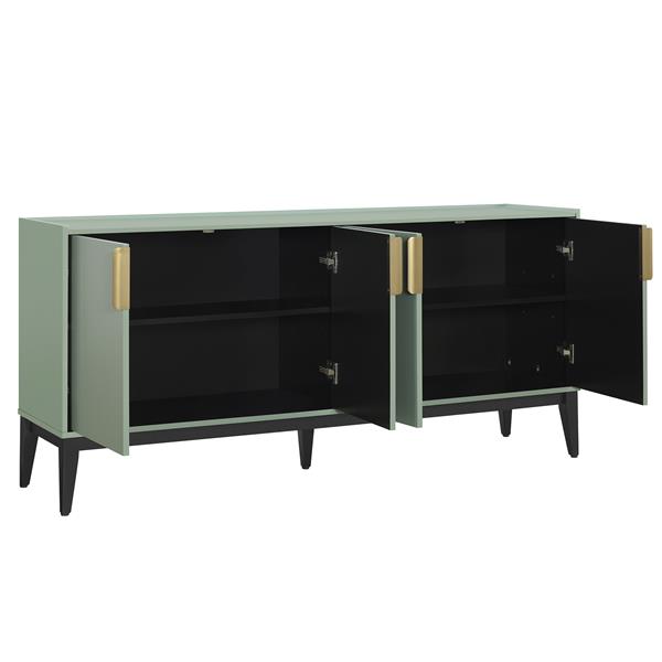 Storage Cabinet Sideboard Wooden Cabinet with 4 Doors for Hallway, Entryway, Living Room, Adjustable Shelf