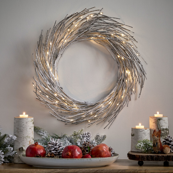 24" PAPER WREATH  WITH  LED LIGHTS