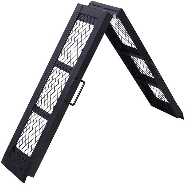 80" Steel Loading Ramp, 800LBS Capacity, Portable Motorcycle Ramp, Folding ATV Ramp for Pick up Truck, Black, Pack of 1