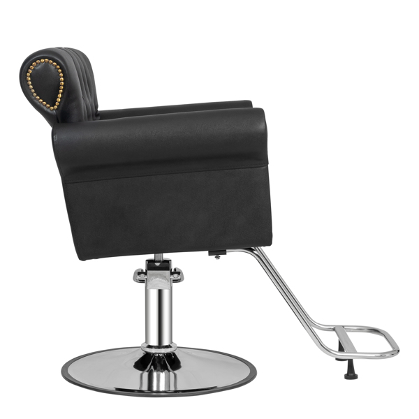 PVC holster electroplated 580 disc rivets acrylic buckle U-shaped foot strap pedestal chair black