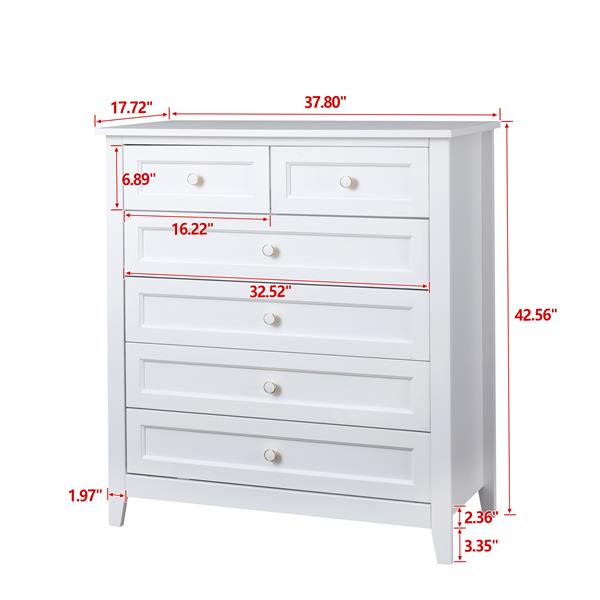 Solid Wood spray-painted drawer dresser bar,buffet tableware cabinet lockers buffet server console table lockers, retro round handle, applicable to the dining room, living room,kitchen corridor,white