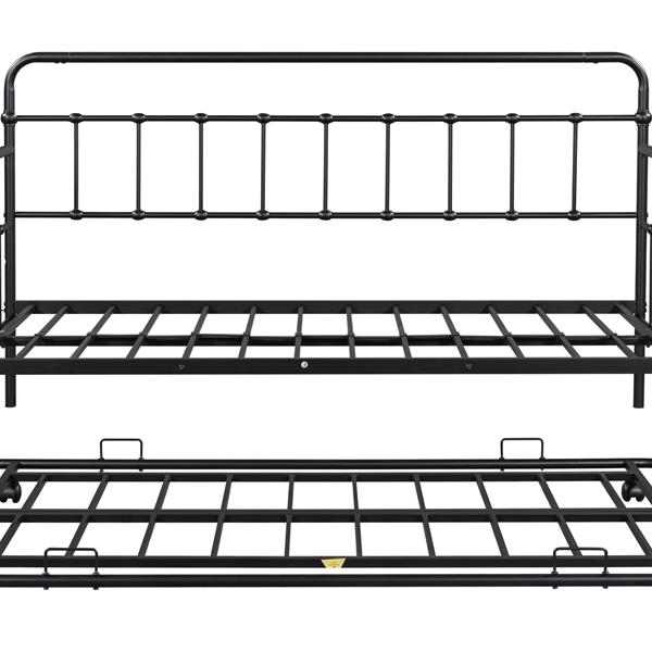 Metal Frame Daybed with trundle