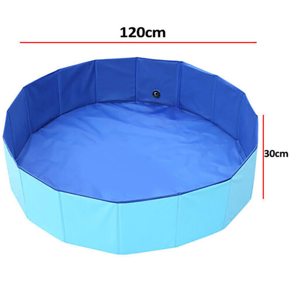 Ø120x30 CM Faltbarer Hundepool Doggy Pool PVC Kinderpool Swimmingpool Hundebad