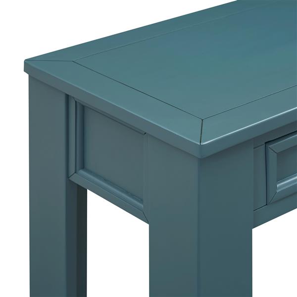 Console Table/Sofa Table with Storage Drawers and Bottom Shelf for Entryway Hallway(Dark Blue)