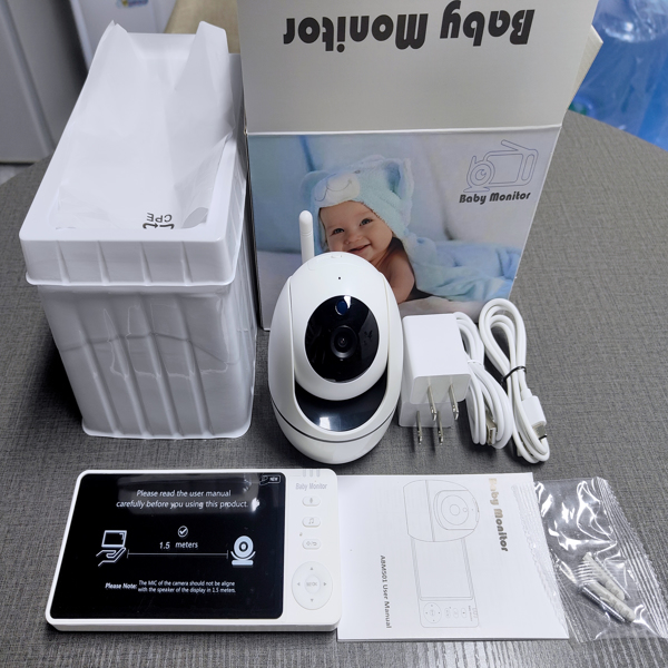 Baby Monitor 720P with Camera 5 Inch HD 3500mAh  IPS Display, VOX Mode Digital Zoom Night Vision Two-Way Talk Temperature Display