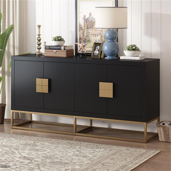 Light Luxury Designed Cabinet with Unique Support Legs and Adjustable Shelves, Suitable for Living Rooms, Corridors, and Study Rooms.