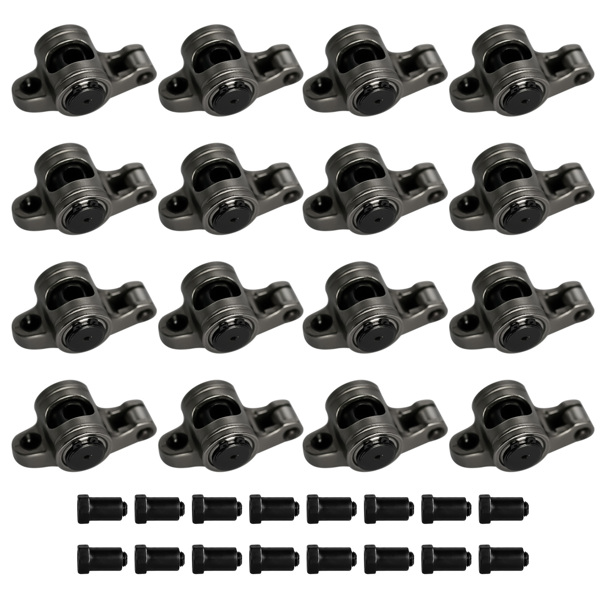 SBC 350 1.60 Ratio 3/8" Self-Aligning Stainless Steel Roller Rocker Arms + Nuts