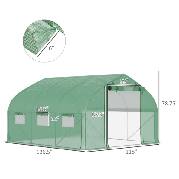 Mini Walk-in Greenhouse ( Amazon Shipping)（Prohibited by WalMart）