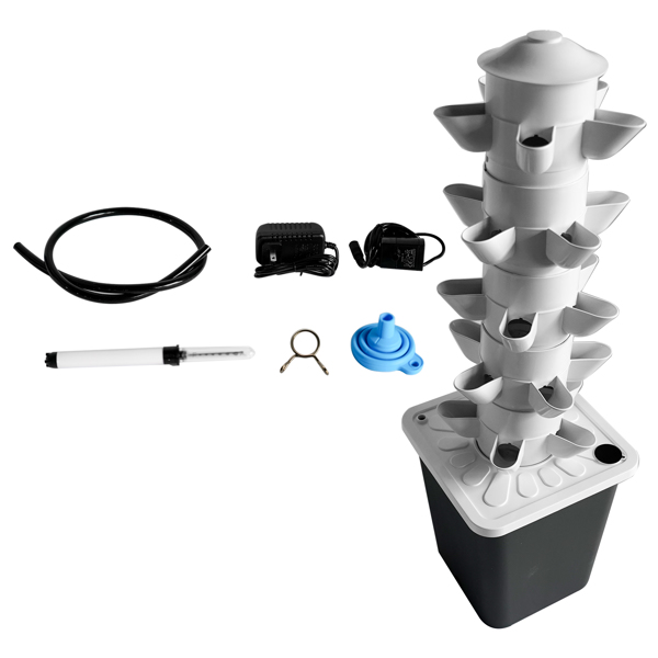 25-pots Vertical Garden Planter Smart Garden Kit with Pump Movable Water Tank for Gardening Lover