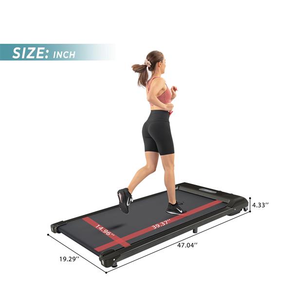 2 in 1 Under Desk Electric Treadmill 2.5HP, Remote Control, Display, Walking Jogging Running Machine Fitness Equipment for Home Gym Office