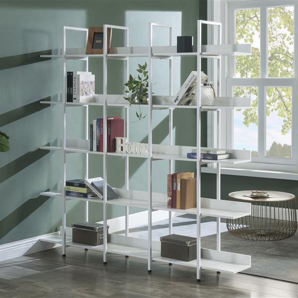 [VIDEO] 5 Tier Bookcase Home Office Open Bookshelf, Vintage Industrial Style Shelf with Metal Frame, MDF Board