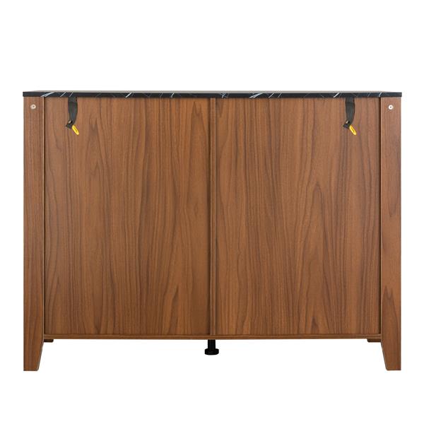 Drawer dresser cabinet,Sideboard,bar cabinet,Buffet server console,table storge cabinets,Slide the barn door,four drawers,Metal handle,for Dining Room,Living Room,bedroom,Kitchen Hallway,Brown +black