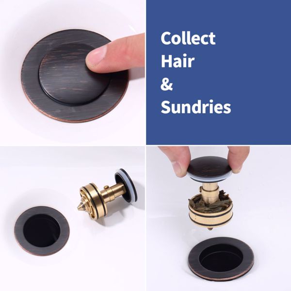 Bathroom Sink Faucet Oil Rubbed Bronze 2-Handle 4 Inch Center-Set Bathroom Sink Faucet, Sink Drain with Overflow Hole and 2 Supply Lines [Unable to ship on weekends, please note that]