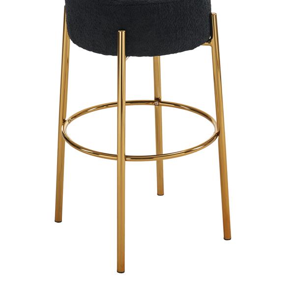 30" Tall, Round High Bar Stools, Set of 2 - Contemporary upholstered dining stools for kitchens, coffee shops and bar stores - Includes sturdy hardware support legs