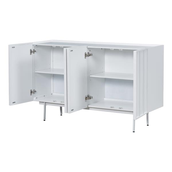 Modern Cabinet with 4 Doors, Suitable for Living Rooms, Entrance and Study Rooms.