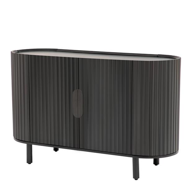 Curved Design Light Luxury Sideboard with Adjustable Shelves,Suitable for Living Room,Study and Entrance