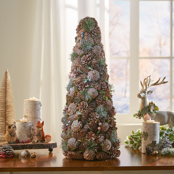 PINE CONE TABLE TOP TREE FOR Christmas DAY