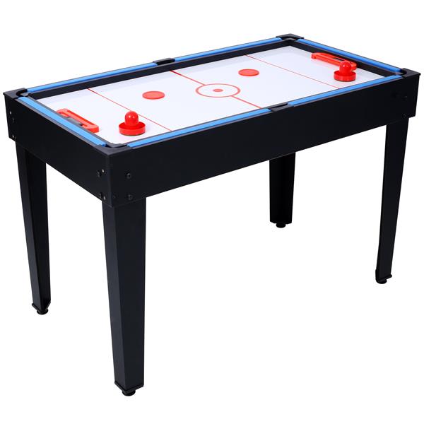 5-in-1 Multi-Game Table - Billiards, Push Hockey, Foosball, Ping Pong, and Basketball black/blue