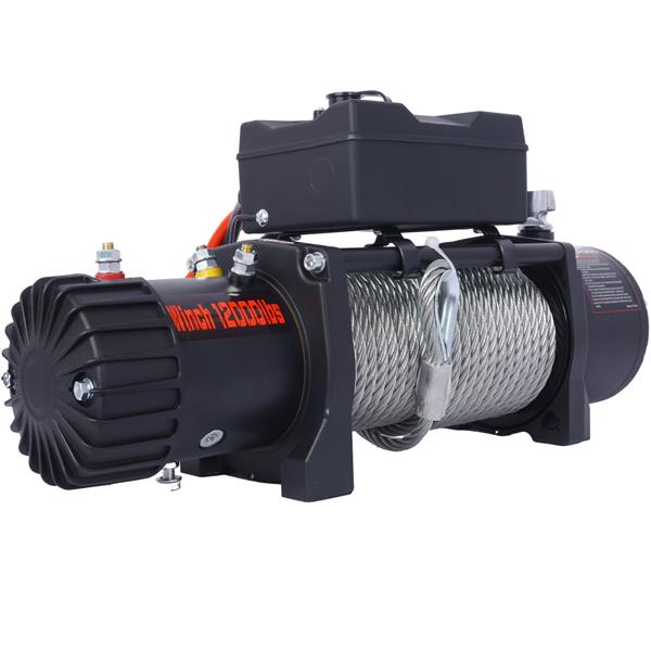 12V 12000LB Electric Winch Towing Trailer Steel Cable Off Road, Waterproof Wire Cable  for Truck UTV ATU SUV