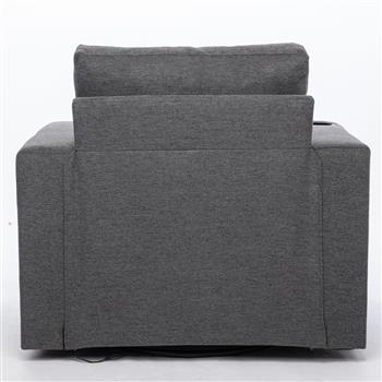 Modern Swivel Accent <b style=\\'color:red\\'>Sofa</b> Chair, Ernomic Casual 90 Degree Swivel Single <b style=\\'color:red\\'>Sofa</b> Seat with Drink Holder