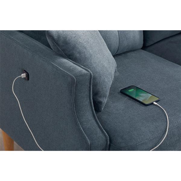 sofa 3 seater With Waterproof Fabric , USB Charge port